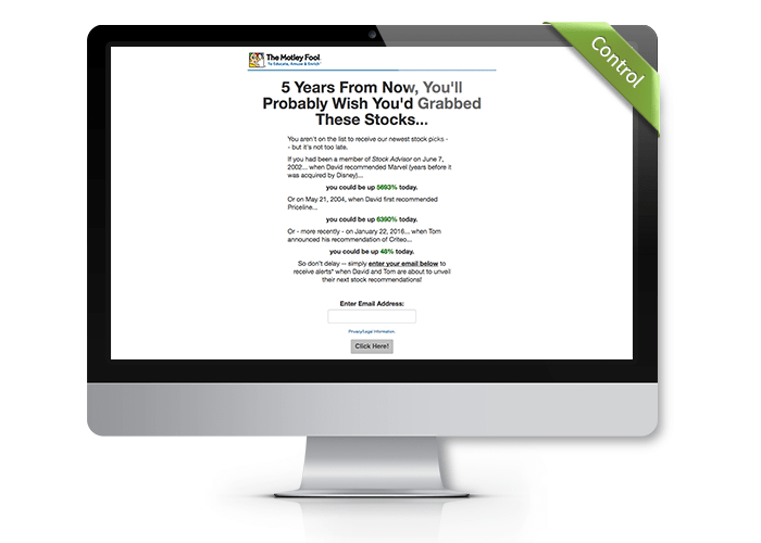 Conversion Motley Fool Experiment Example