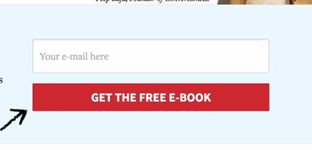 A screenshot of a CTA from ConversionXL.